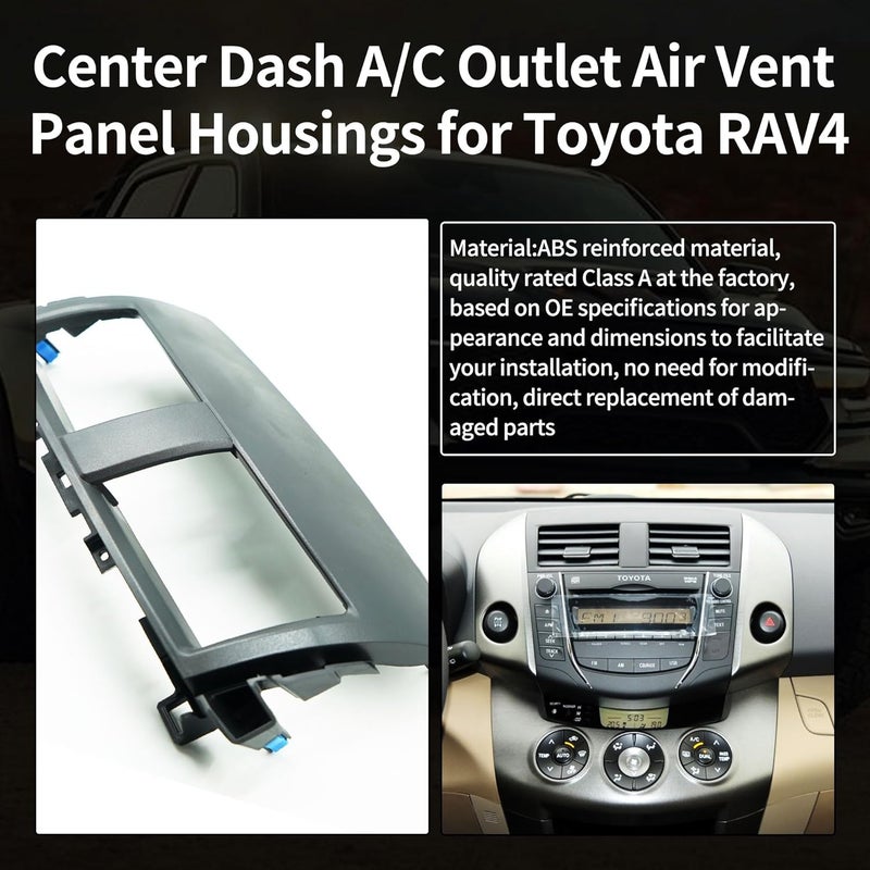 runfider Center Dash A/C Outlet Air Vent Panel Housings for Toyota RAV4 2006 2007 2008 2009 2010 2011 2012 Replaces 55670-42060-B0 55663-42020 55670-0R010 55670-0R010-B0 - Image 2